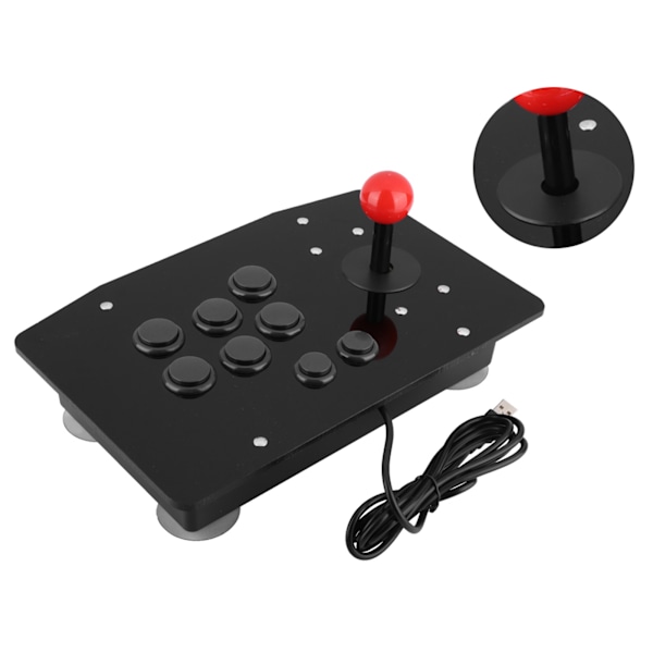 Arcade Rocker Speljoystick 8-knapps Spelhandtag Kontroller (Svart)
