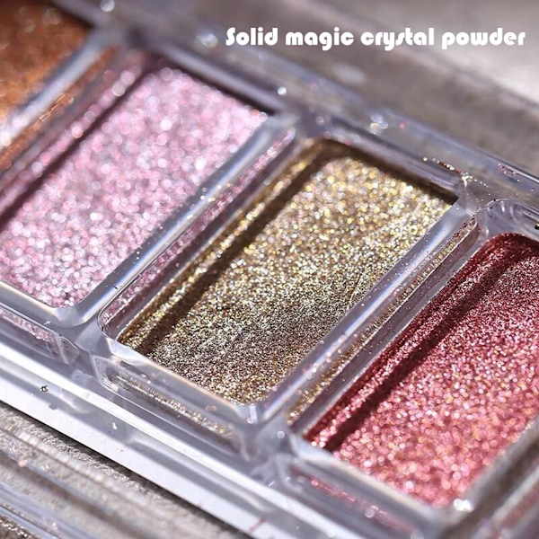 6 Färger Krom Glitter Pulver Nagel Spegel Metallisk Konst Holografisk