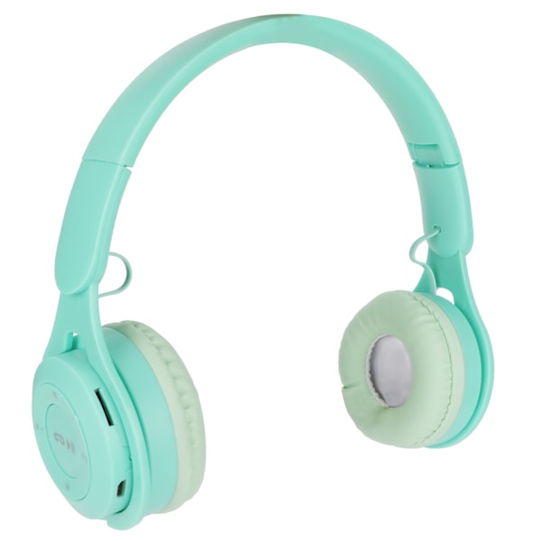 Y08 Barnhörlurar Macaron Snygg Stereo Ljud Vikbara Plug-in Kort Bluetooth Öronhörlurar Grön