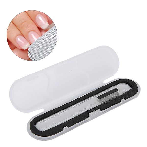 Nanometer Glas Nagelfil Sandpapper Polering Strips Manikyrverktyg Kort Typ