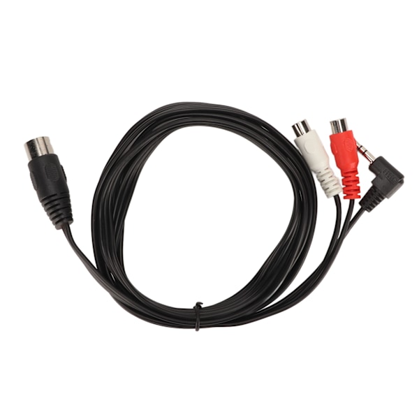 DIN 5Pin Hane till 2 RCA Hona och 3.5mm Kabel Plug and Play Stereoljudanslutningskabel för Högtalare HiFi-utrustning
