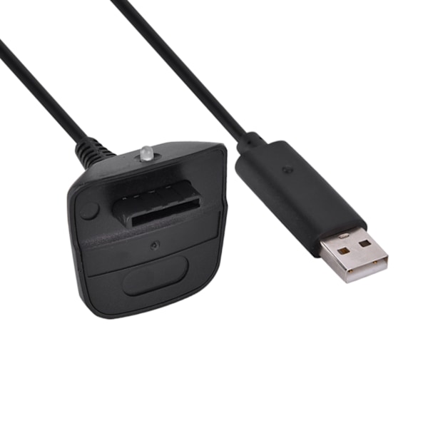 USB-laddningskabel för Xbox 360 trådlös handkontroll - Snabbladdning (Svart)