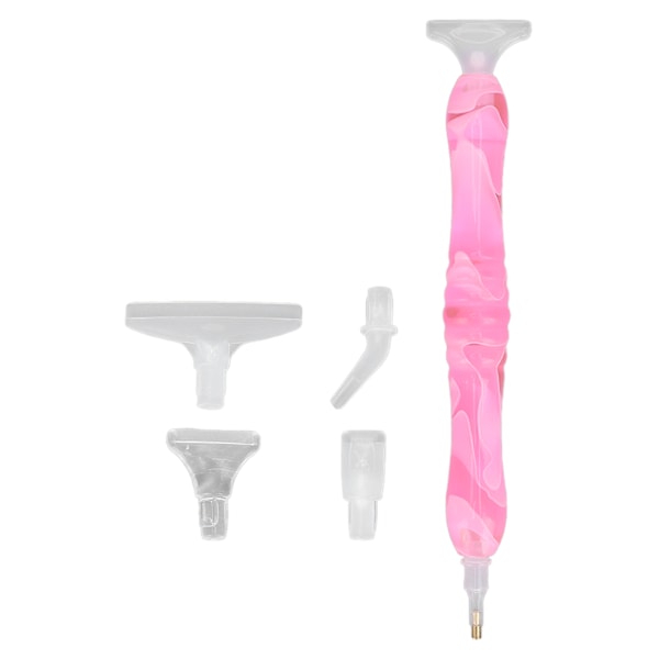 Strass Målarpenna Portabel Nagelkonst DIY Borrplockare med Ersättningsspets Rosa