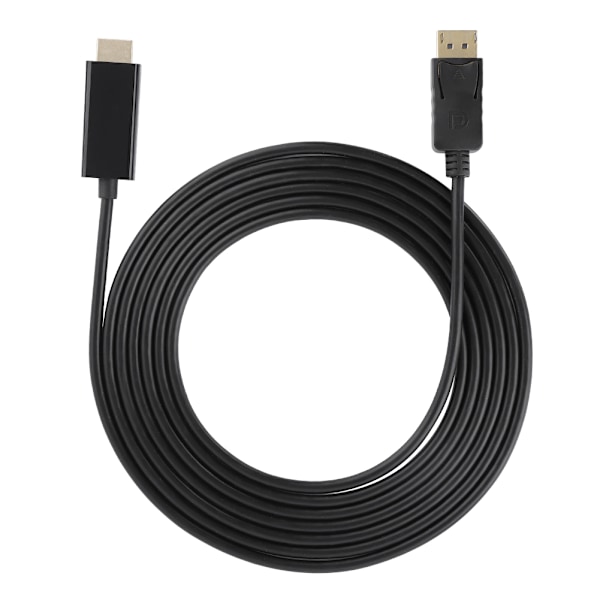 Stor DisplayPort till HDMI HD Ljud Video Adapter Kabel Sladd Konverteringslinje 3 Meter