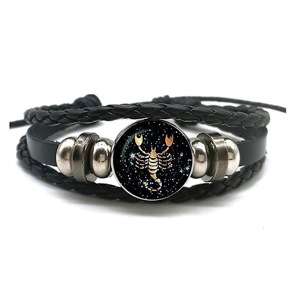 Stjärntecken- Läderarmband Scorpio