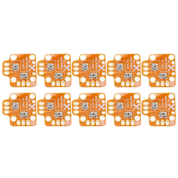 10 st Universal Gamepad Joystick Drift Reparationskort 3D Tummepinne Drift Fix Mod för PS4 för PS5 för XBOX Guld