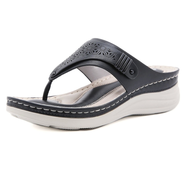 Sommar bekväma mjuka sandaler Black 39