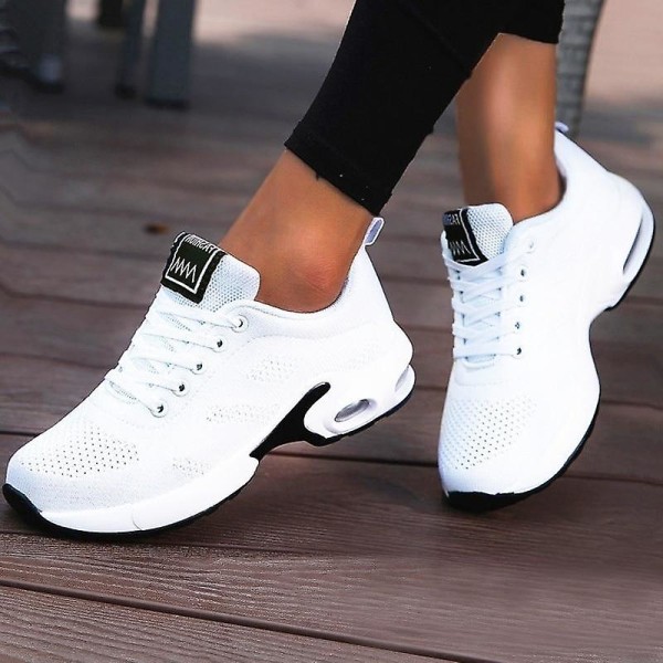 Air Cushion Sneakers för kvinnor Black 10