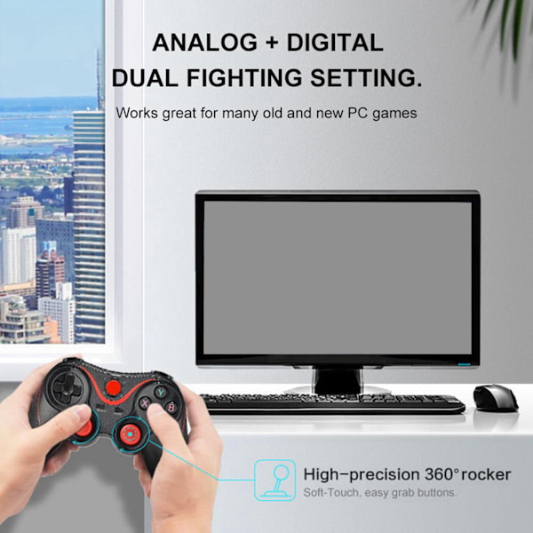 Trådlös Spelkontroll Bluetooth Gamepad Universal Gamepad Kompatibel för Android-surfplatta