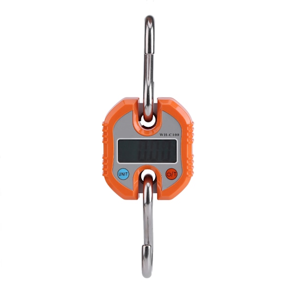 WeiHeng Portabel Kran LCD Digital Elektronisk Krok Hängande Våg Loop Vägning Balans Orange