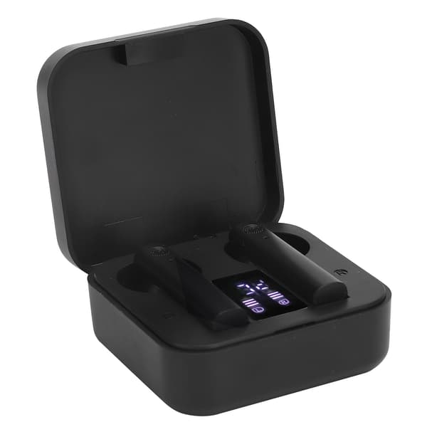 V?11 TWS Bluetooth-headset Binaural Trådlöst Touch LED Strömdisplay Hörlurar för Sport Svart