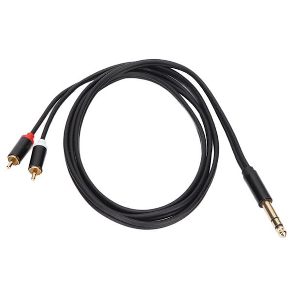6,35 mm till 2 RCA-kabel Guldpläterad Serie 1/4 tum till 2 RCA Hane Stereo Ljudadapter Y-Splitter RCA-kabel 1,5 m