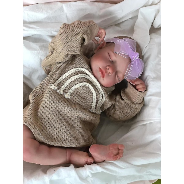 19 tum Newborn Baby Doll Handgjord verklighetstrogen Reborn Sleeping Loulou