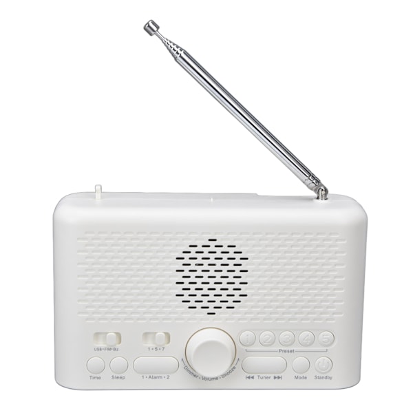 Väckarklocka Radio FM U-Disk Multifunktionell LED Väckarklocka Radiohögtalare för Hem Resor