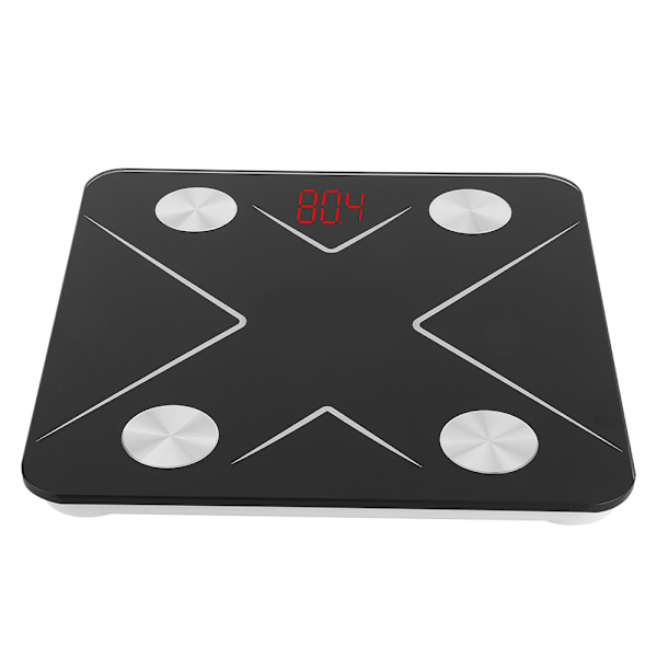 Intelligent Elektronisk Våg Digital USB Kroppsvåg 0.5kg‑180kg Svart