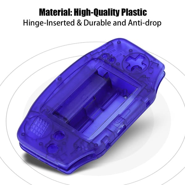 Ersättningshölje för GBA Transparent Blå
