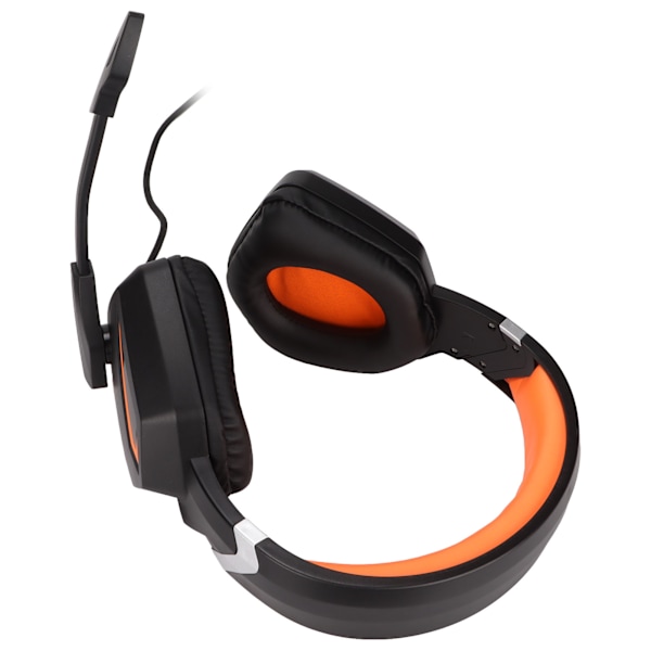 Spelheadset med Surroundljud, Minnesskumkuddar, 3,5 mm Trådbunden Hörlurar med Mikrofon för Xbox One PC Laptop