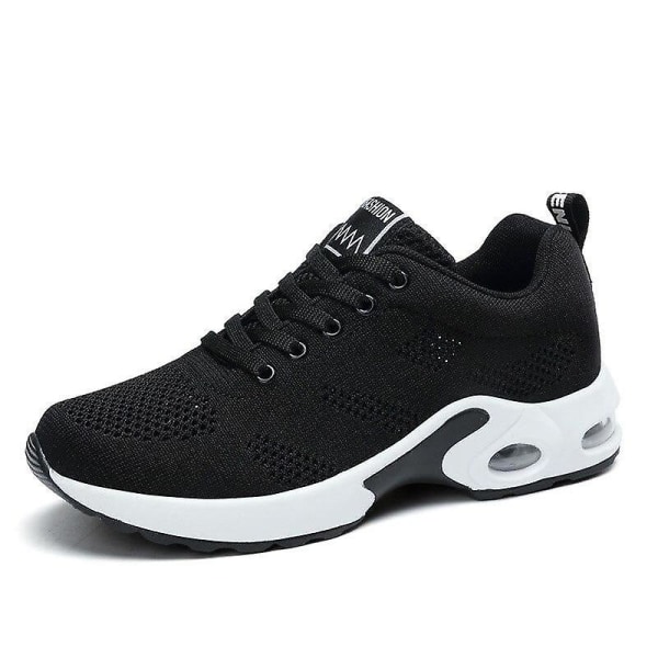 Lättviktssneakers för kvinnor, set med utomhussportskor -2 summer style black 35