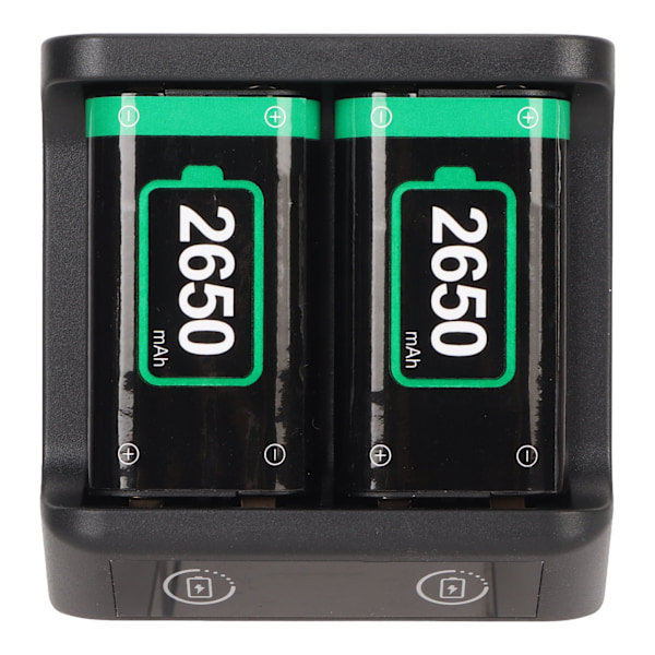 Snabbladdningsbatteripaket för Xbox, 2 st, 2650 mAh, Uppladdningsbart batteripaket med laddare för Xbox One Series S