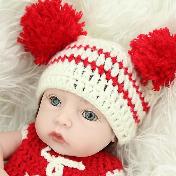 Silica Gel Doll 28cm Baby Doll Reborn Doll Toy For Kids Blidka Följ med Sömn Söt Vinyl Doll Leksak Present