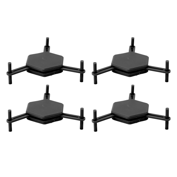 4 st Hexagonala Underlägg Stilrena Justerbara Multifunktionella Hexagonala Underlägg för Drycker och Små Föremål Svart
