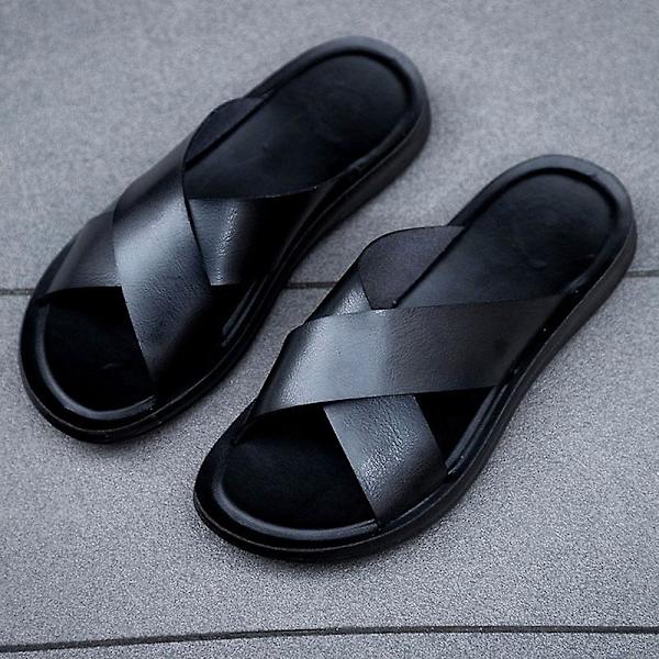 Summer Leather Classic Open-toed, gummisandaler White 6