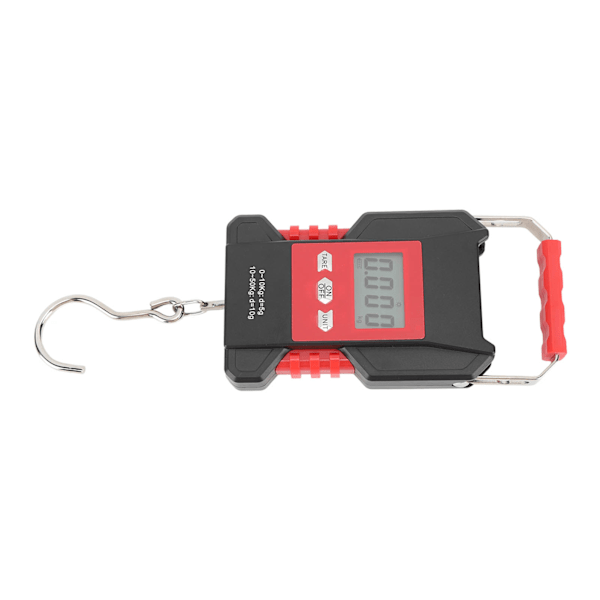 Digital fiskvåg 50 kg med bakgrundsbelyst LCD-display, USB-laddning, fiskevåg med måttband för bagage och resor