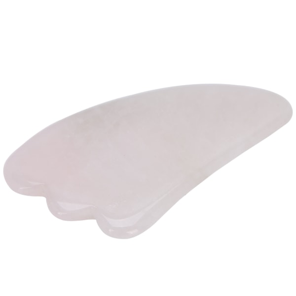 Rosenkvarts Ansikts Skönhet Gua Sha Massageverktyg Portabel Nacke Kroppsterapi Skrapbräda Kloformad Bräda