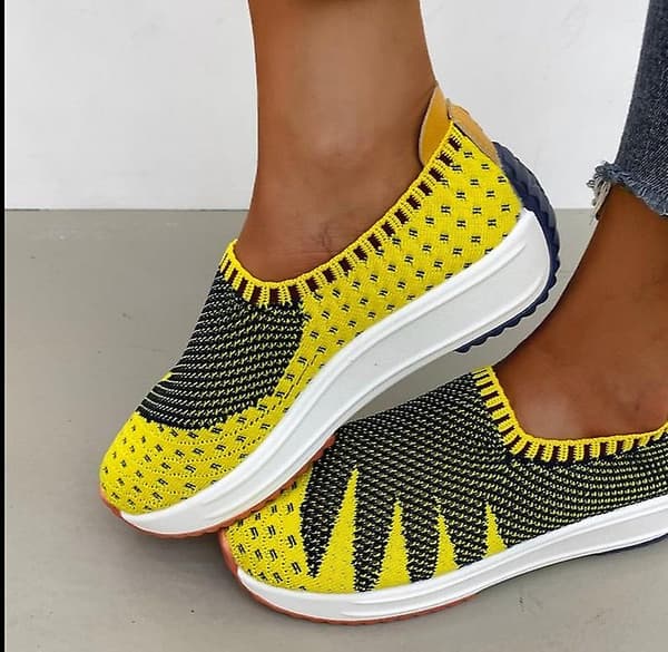 Mode Dam Flats Slip-on Mesh Light Sneakers 319 red 42