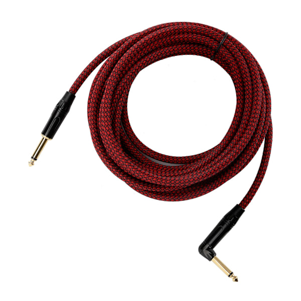 JORINDO 6M Ljud Gitarrkabel 6.35MM Elektrisk Gitarrförstärkarkabel Instrumentkabel Guldpläterad Kontakt med Svart Skal JD6217