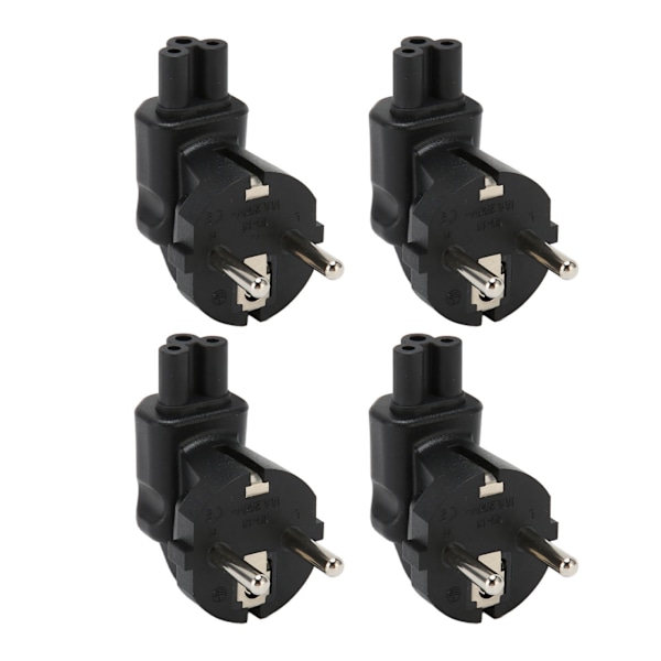 4 st EU4.8MM till IEC320 C5 Strömadapter Universell Standard Dator Strömadapter EU-kontakt 100?250V