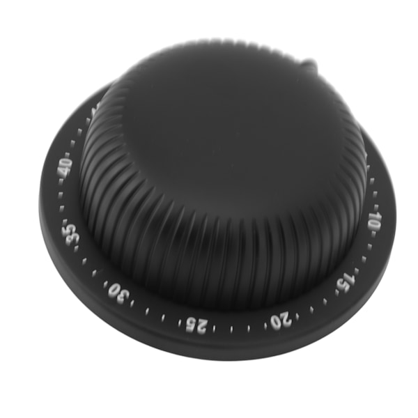 Mekanisk Timer Magnetisk Rostfritt Stål Högljudd Påminnelse Kökstimer för Bakning Matlagning Svart Hattform