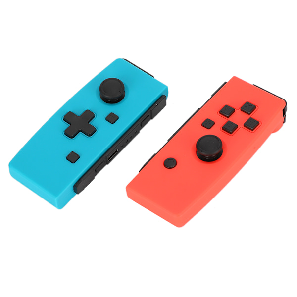 1 Par Vänster Höger Bluetooth Spelkonsol En-knappsanslutning Spelkontroll för Switch (Blåröd)