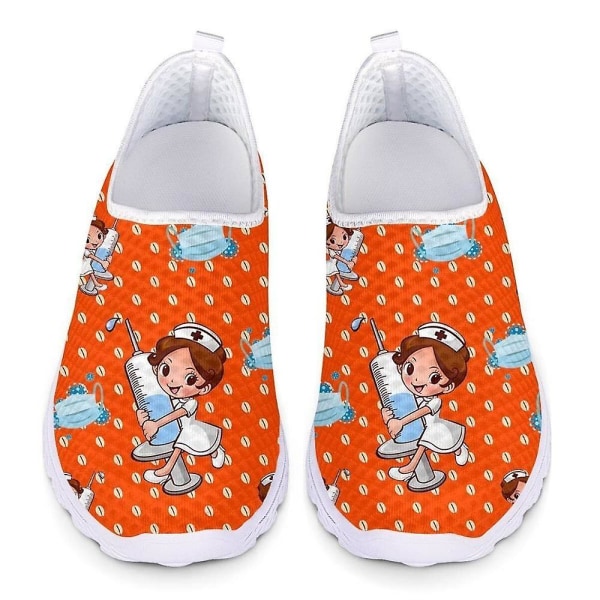 Damer Slip-on Lovely Cartoon Nurse Flats Shoes 36 / T