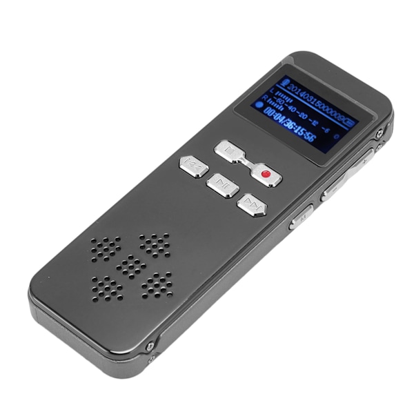 Digital Röstinspelare Dubbla Mikrofoner Stereo Ljud Professionell Brusreducering Lösenordsfunktion MP3-inspelare för Föreläsning Intervju 8G