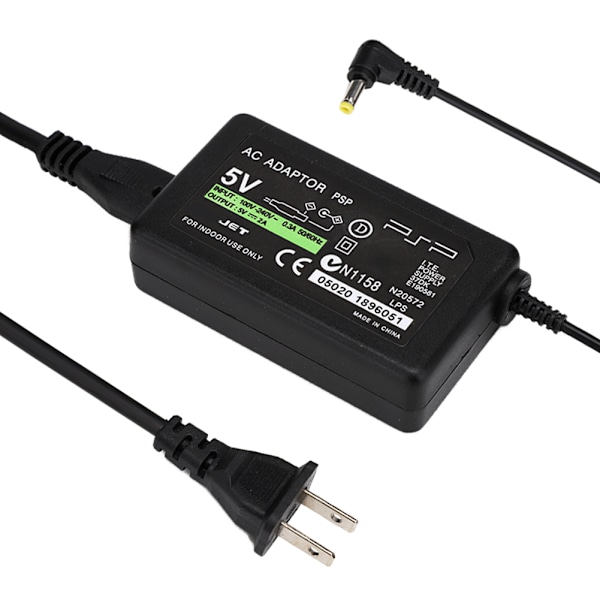 Nätströmsadapter för PSP 1000/2000/3000 Spelkonsol DC 5V/2A Laddare 50/60Hz (US 100-240V)