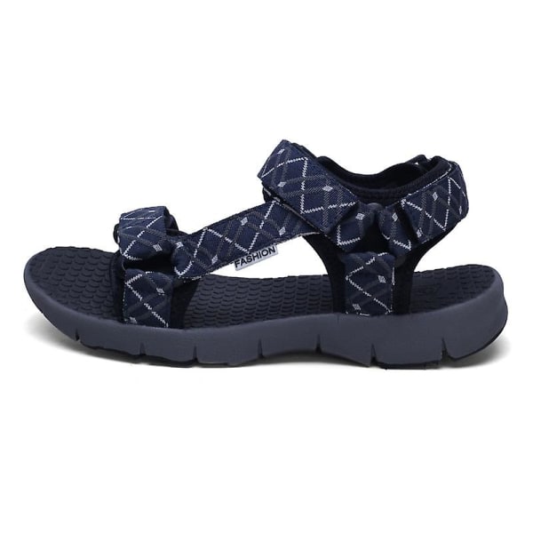 Män sommar andas promenader lätta sandaler Blue Black 8