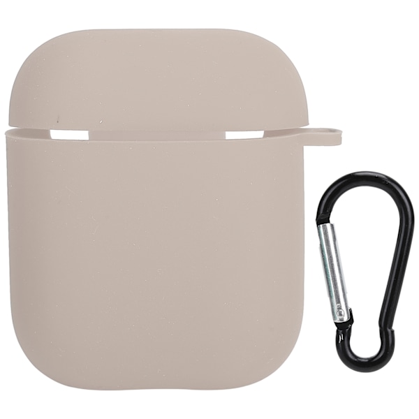 Silikonfodral Skyddande Omslag med Karabinkrok för IOS Earbuds II Bluetooth-headset Rosa