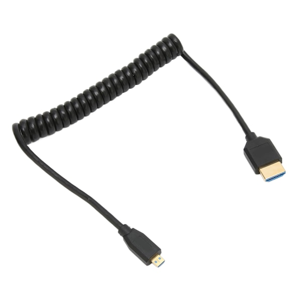 HD Multimedia Interface-kabel Fjäderinfällbar A Hane till D Hane 8K 60Hz Micro HD Multimedia Interface-kabel