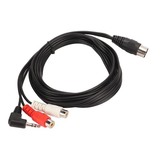 DIN 5Pin Hane till 2 RCA Hona och 3.5mm Kabel Plug and Play Stereoljudanslutningskabel för Högtalare HiFi-utrustning