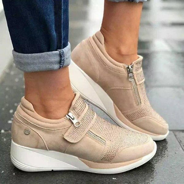 Wedges Woman Sneakers Gray 35