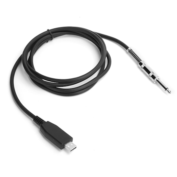 USB Gitarrkabel USB Hane till 6.35mm Mono Jack Kontakt Sladd Gitarrbas till PC Inspelningskabel 2 M