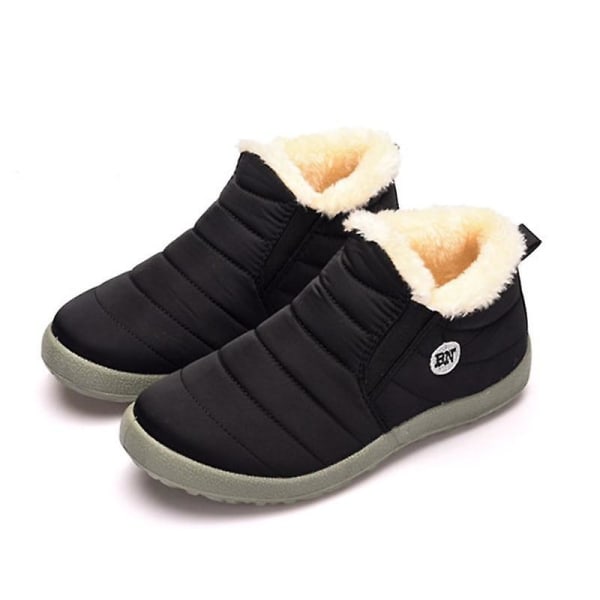 Vinterlägenheter Slip On Plattform Sneakers 396BlackFlats 37