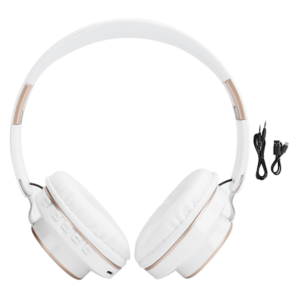 08S Bluetooth-headset 5.0 HiFi Vikbart Teleskopiskt Sport- och Dataspelsheadset Vit