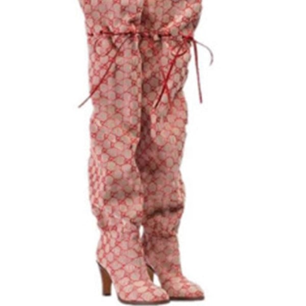 Vinter Over Knee Damstövlar pink 5