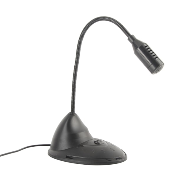 ABS Svart Rundstrålande 3.5mm Plugg Justerbar Tub Trådbunden Notebook Dator Mikrofon