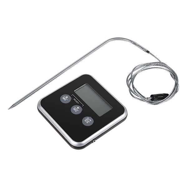 1 st Digital Probe Matlagningstermometer Timer Kök Ugn Grill Mat Kött Temperaturmätning