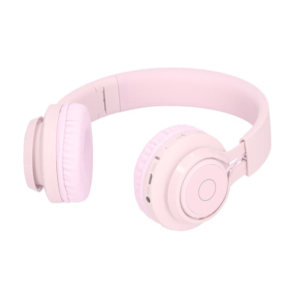 BT06C Barn Bluetooth-headset LED-ljus Stereo Vikbart Hörselskydd Trådlösa Hörlurar Rosa
