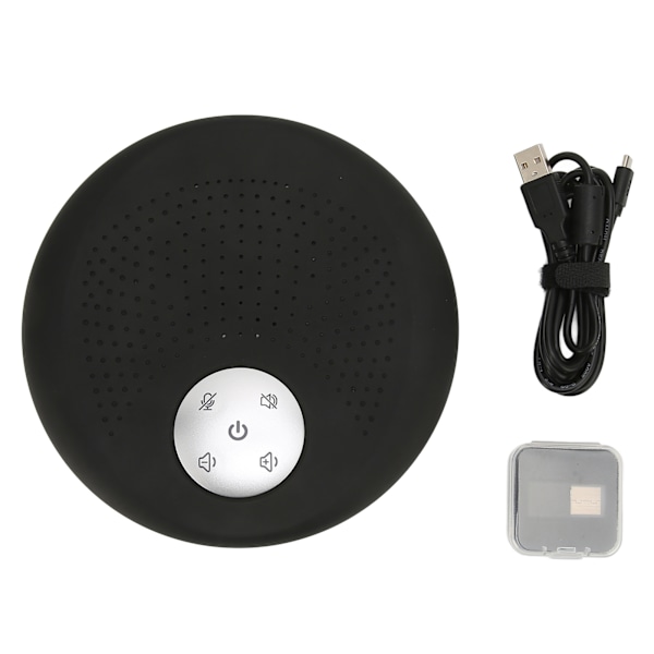 Bluetooth Högtalartelefon Inbyggd HiFi 6 Mikrofoner 360 Graders Röstupptagning Konferensmikrofon för Möten