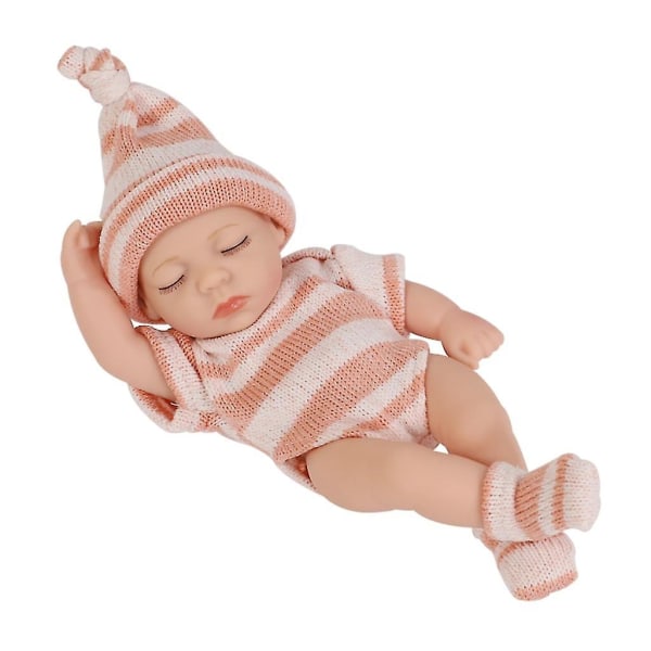 7'' Reborn Mini Doll Real Life Baby Interaktiv låtsasleksak för barn Style 14